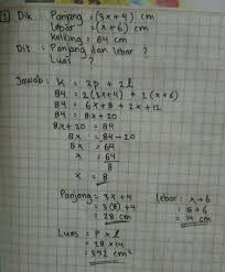 Diketahui ada sebuah persegi panjang yang memiliki panjang 24 cm dan lebar 16 cm. 1 Sebuah Persegi Panjang Berukuran Panjang 3x 4 Cm Dan Lebar X 6 Cm Jika Keliling Persegi Brainly Co Id