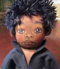 Here's one of my smaller dolls, about 9 inches from about 13 years ago.