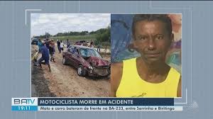 Motociclista morre em acidente na BA-233, entre Serrinha e Biritinga