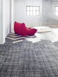 In the section are various gray, white carpet textures, as well as with large and small nap. Patcraft Mixed Matierlas Collection Lvt Thicker Material Allows For No Transition Strips To Carpet Tile Seamless F Carpet Trends Carpet Flooring Carpet Tiles