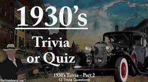 Answer the below questions to reach the next level. History Of The 1930 S Trivia Quiz 2 Youtube