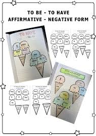 TO BE - TO HAVE ICE CREAM, AFFIRMATIVE and NEGATIVE FORM • Edudoro