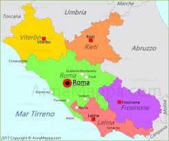 Mappa Lazio Karten Italien