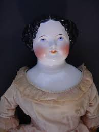 Huge 30" Antique German China Head Doll 1870's All Original Outfit  Stunning!