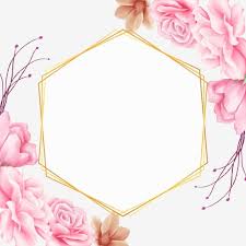 Fiori botanici floreali vettoriali wildflower. Cornice Geometrica Con Bellissimi Fiori Rosa Ad Acquerelli Carta Floreale Invitare Png E Vector Per Il Download Gratuito