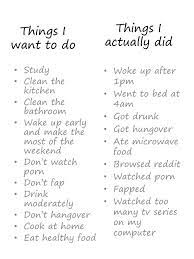 Maybe you would like to learn more about one of these? So Friday Night I Wrote A Small List Of Things To Do On The Weekend On Sunday Night I M Looking At It Again Imgur