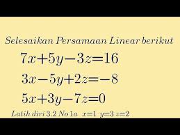 T4 Latih Diri 3 2 No 1a Bagaimana Mencari Penyelesaian Persamaan Serentak Secara Penghapusan Youtube