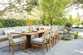 Ideas for decorating a small patio include outdoor pillows with vertical stripes and narrow planters for tall plants. 38 Patio Ideas For A Beautiful Backyard Designer Backyard Ideas