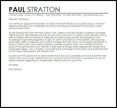 Examples of good job applications. Casino Host Cover Letter Sample Cover Letter Example Cover Letter Sample Job Cover Letter