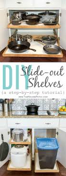 diy furniture : diy slide out shelves