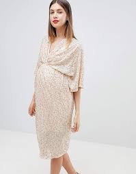 Asos Maternity Asos Design Maternity Sequin Kimono Midi Dress Ad Maternity Maternity Clothes Business Women Fashion Maternity Dresses