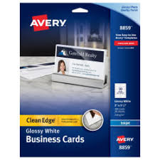 Easy uv business cards online ordering and free. Avery Clean Edge Business Cards Glossy Matte Back 200 Cards 8859 Avery Com