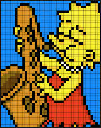 Lisa Simpson The Simpsons Perler Bead Pattern By Kyle Mccoy Kreuzstich Musik Bugelperlen Vorlagen Stickmotive