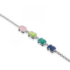 Silver New Color Bracelet With Gemstones Tous Buy Bracelets Silver Necklace Silver