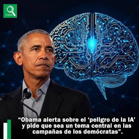 ⭕ El expresidente estadounidense Barack Obama pidió a los líderes de su  partido que regular la inteligencia artificial (IA) sea un tema central en  las campañas de los demócratas para las próximas