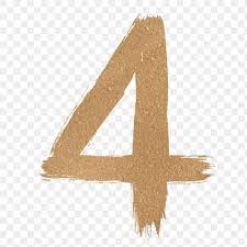 Transparent Gold Number 4 Brushed Typography Free Image By Rawpixel Com Hein Art Logo Typography Free Illustrations