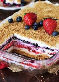 Red White Blue Mixed Berry Yum Yum In Baking Dish Image In 2020 Fast Desserts Party Food Dessert Chilled Desserts