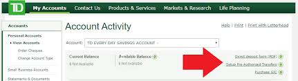 Td bank group has an ownership interest in td ameritrade holding corporation, the parent company of td ameritrade, inc. Eft Information Td Bank Example Scrap It