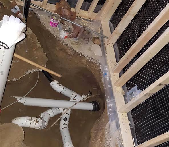 Laundry Room Drainage Setup