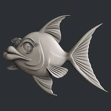 Anime Fish 3d Printer Art 3d Printing Sculpture