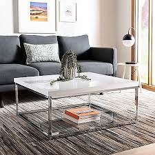 Maybe you would like to learn more about one of these? Safavieh Malone 35 4 Chrome High Gloss Coffee Table On Sale At Shophq Com In 2021 Living Room Coffee Table Coffee Table Square Coffee Table White