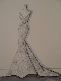 9 X12 Custom Wedding Dress Art Sketch Illustration Fashion Drawing Dresses Dress Illustration Wedding Dress Illustrations