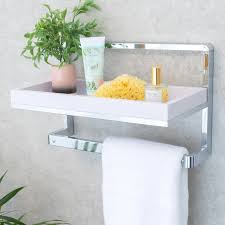 Find contemporary towel racks, toilet paper holders, shelves and more for the bathroom. Bathroom Shelves With Towel Bar You Ll Love In 2021 Wayfair