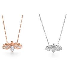 Maybe you would like to learn more about one of these? 2019 Tiffany Paper Flowers Firefly Necklaces 18k Rose Gold Platinum Diamond