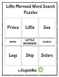Futuristic holographic 3d effect alphabet letters. Little Mermaid Word Search Mini Workbook Englishbix