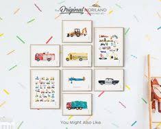 Alphabet Print Transportation Alphabet Poster Abc Print Alphabet Art Nursery Decor Vertical Construction Print Car Printable Moriland Alphabet Print Art Wall Kids Alphabet Poster