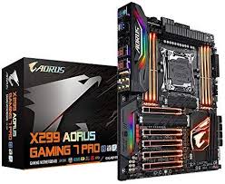 Amazon Com Gigabyte X299 Aorus Gaming 7 Pro Intel Lga 2066 Core I9 Atx 3 M 2 Ess Sabre 9018 Dac Usb 3 1 Gen 2 Type C Motherboard Gaming Computer Gigabyte