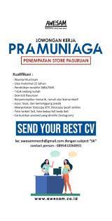 Kami bekerja 8 jam sehari dan menghindari overtime, karena mencintai keseimbangan kerja. Loker Lowongan Kerja Pasuruan Posts Facebook