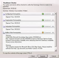 Installing Exchange Server 2010 Service Pack 3