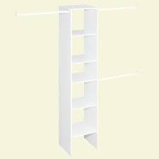Closetmaid vertical closet organizer 24 white. Home Organization Vertical White Closet Organizer Shelves Storage 24 System Wood Shelf Hang Rods Closet Organizers