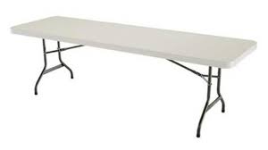 White Rectangle Full Length Folding Table Folding Table Folding Picnic Table Plans Folding Picnic Table