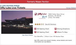 Nissan Pavilion Is Now Jiffy Lube Live Dcist
