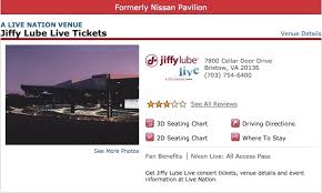 nissan pavilion is now jiffy lube live dcist