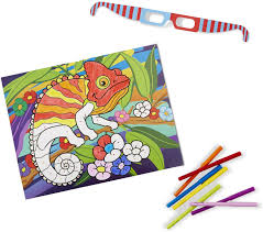 Download Amazon Com Melissa Doug 3d Coloring Book Animals 1 Ea Toys Games