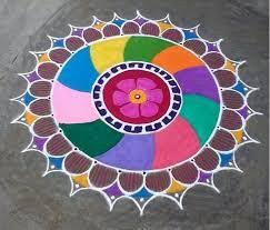 Rangoli Design Photos In Colourul Circle Shape Happyshappy Panchaloham vanki rings new models. colourul circle shape happyshappy