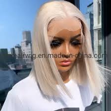 Qvr queen virgin remy hair online store offers 100% virgin remy hair weave. Short Cut Silver Human Hair Lace Wigs 13 4 Blonde Lace Front Bob Human Hair Wigs Pre Plucked Brazilian Straight Lace Frontal Wigs 150 Density Remy Wig China 100 Human Hair And Human