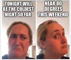 After tonight the warm up begins…