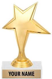 Everyone Wins With Crown S Great Participation Trophies This Award Features A Gold Figurine On A White Marble Base Addit Trophies Trophy New Years Eve Party