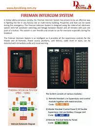 Make sales enquiries or order product and service literature. Fireman Intercom System Dyno Klang Selangor Malaysia Dyno Klang Fire Protection Systems In Selangor Malaysia