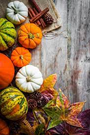 Colorful Pumpkins And Fall Leaves On Rustic Wooden Background By Alena Haurylik 500px Autumn Leaves Wallpaper Thanksgiving Background Iphone Wallpaper Fall