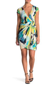 Maggy London Jersey Knit Abstract Wrap Dress Petite Hautelook