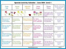 Summer Activity Calendar 2018 For Spanish Learning Spanish Playground Learning Spanish Spanish Reading Activities Summer Activities