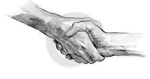 Pencil Drawing Sketch Illustration Handshake Hand Art Drawing Woodcut Illustration Pencil Drawings