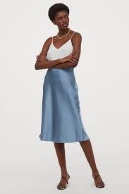 Calf Length Skirt Light Blue Ladies H M Gb Jupe Tenue Mariage Robe Invitee Mariage Ete
