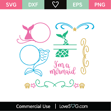 Download Mermaid Tail Monogram Frames Lovesvg Com