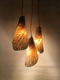 Porcelain Leaf Shades Hand Carved Rika Herbst Lampschlafzimmer Pottery Lighting Painting Lamps Pottery Lamp